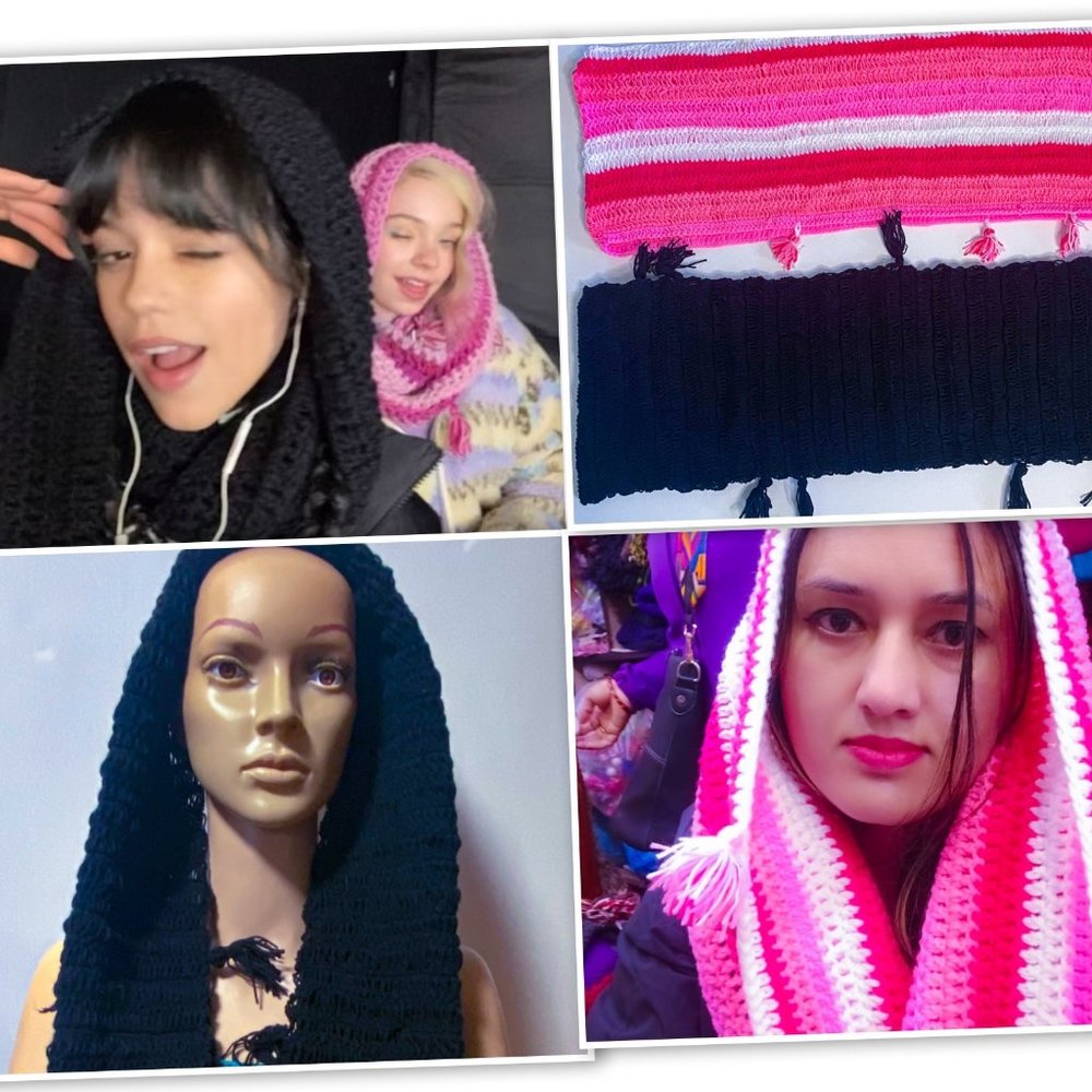 Wednesday/Enid snood, from hit Netflix shows  The Wednesday (Addams family)